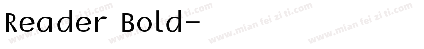 Reader Bold字体转换